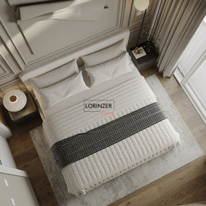 Ella Boucle Bed Frame With Ottoman Storage Lorinzer living