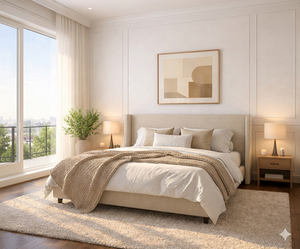 Venus Linen Wingback Bed Frame with Divan or Ottoman Storage Lorinzer Living