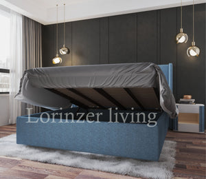Boucle Bed ottoman bed Lorinzer Living