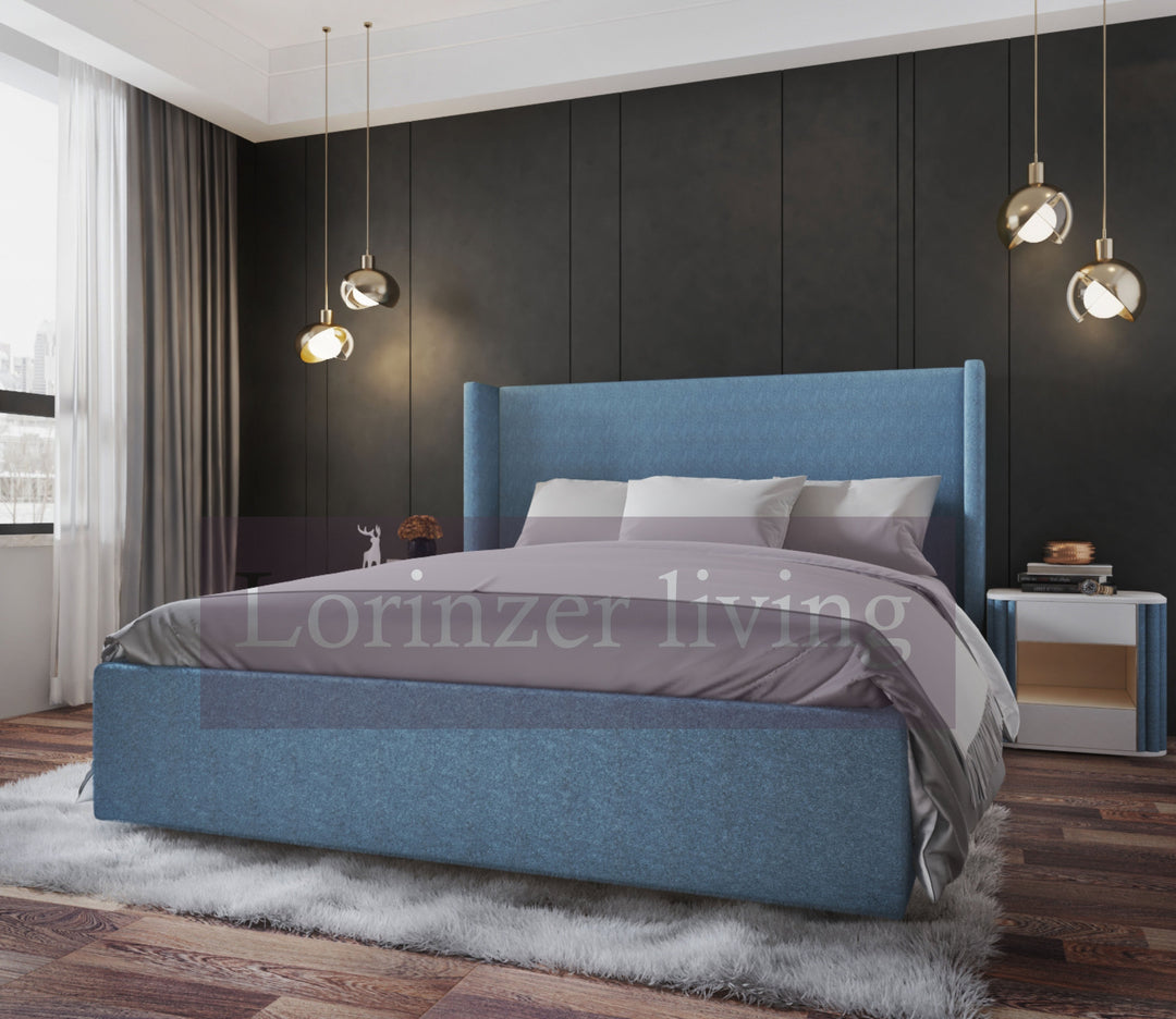Boucle Bed Frame teddy wing back Lorinzer Living