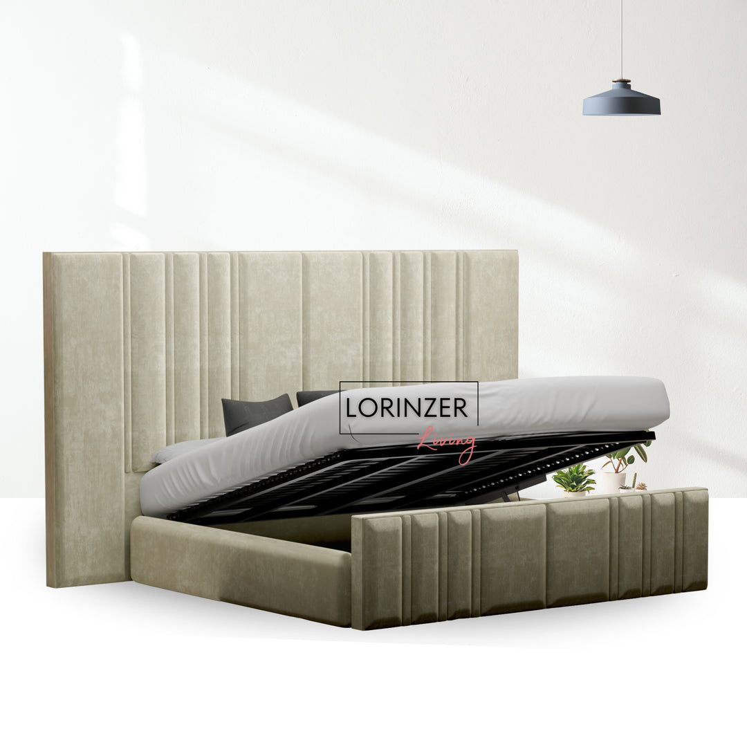 Windsor Tall & Wide Panel Headboard Bed Frame with Ottoman Option