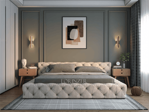Cream ottoman bed