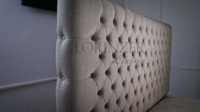 Tokyo Linen Chesterfield bed | Lorinzer Living