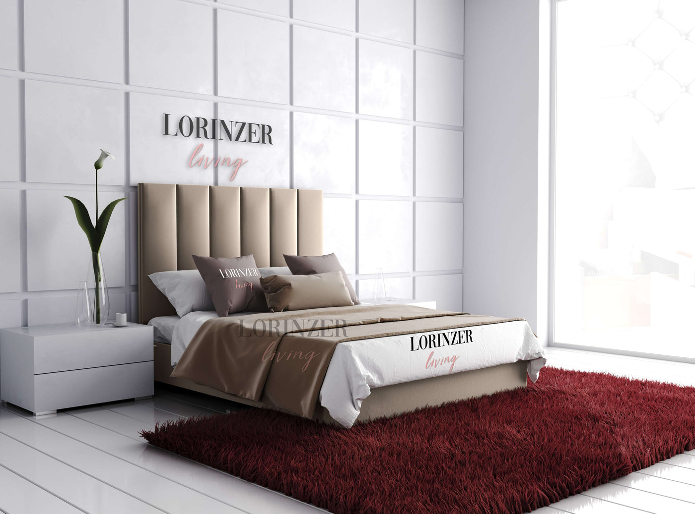 Cerberus Panelled Bed lorinzer living - 0