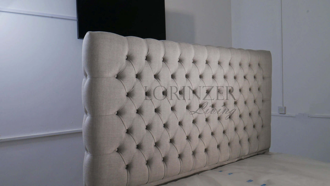 Tokyo Linen Chesterfield bed | Lorinzer Living