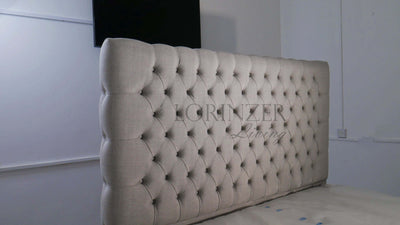 Tokyo Linen Chesterfield bed | Lorinzer Living