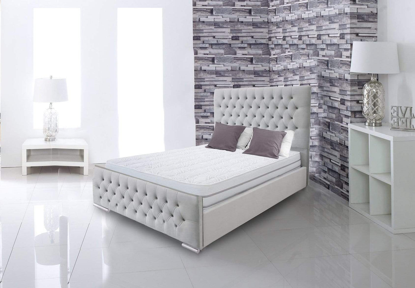 Penelope Upholstered Bed Bed Frame Prestige Furnishings UK 