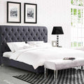 Normandy Chesterfield Sleigh Bed Frame lorinzer living - 0