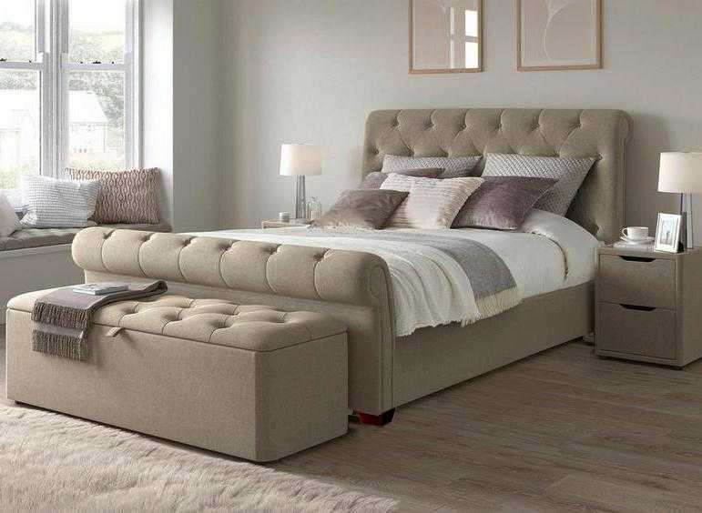 atlas sand naple chesterfield sleigh bed frame