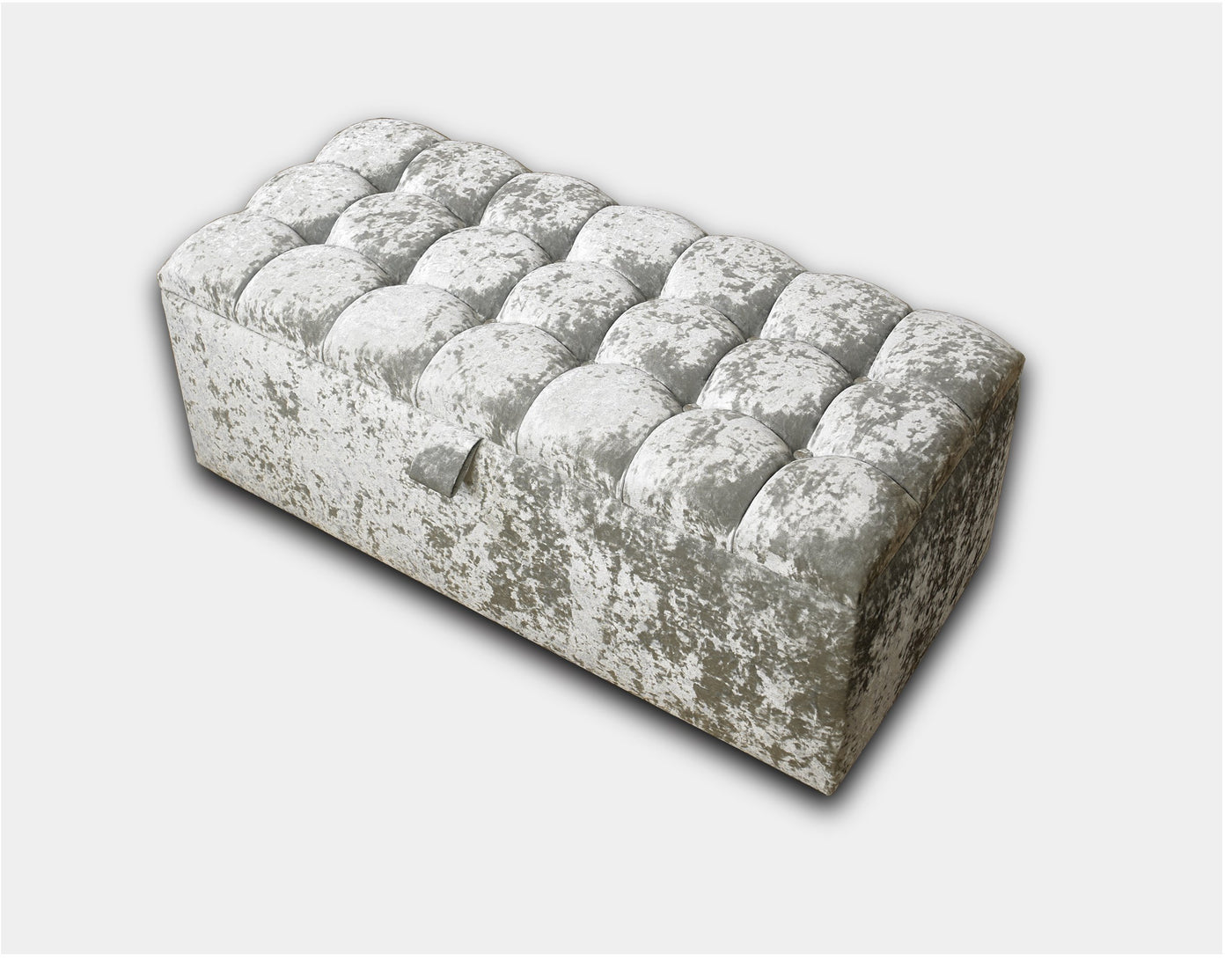 Cuba Crushed Velvet Ottoman Storagr Box